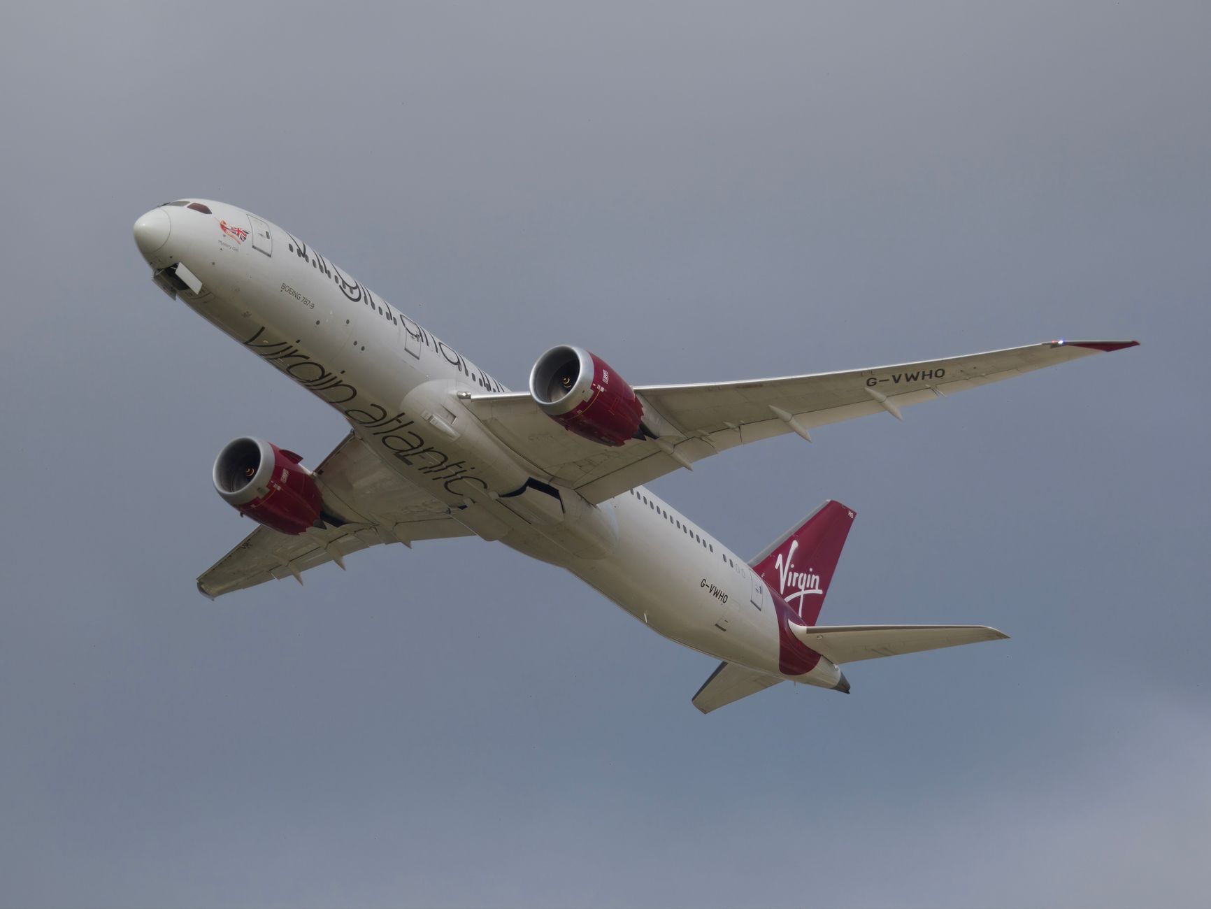 Vliegtuig van Virgin Atlantic